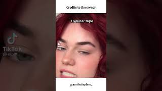 Fox eyeliner tutorial 💗✨shorts girls beauty aesthetic tomboy korean fypシtips foxeyes [upl. by Tacita649]