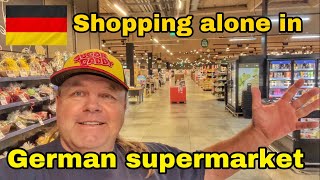 Shopping Alone in a German Supermarket Night tour through Krefeld [upl. by Nalyd]