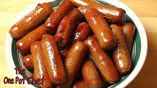 Sticky Party Sausages  One Pot Chef [upl. by Nageem]