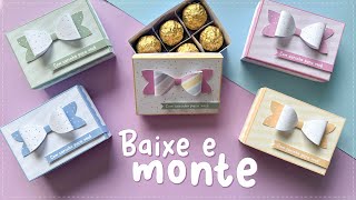 BAIXE E MONTE  CAIXA LAÇO 6 DOCES  PRESENTE  COMO FAZER [upl. by Eneluj690]