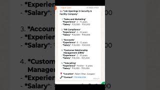 Marketing salesman job gurgaon haryana securityjobs securityguard immediatehiring urgenthiring [upl. by Aserehtairam594]