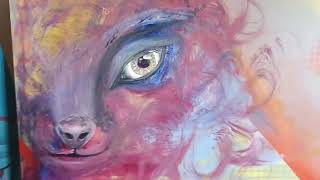 Ram head Widder Kopf aries widder painting artist loveart fantasy kala herzberg kunst [upl. by Maffa]