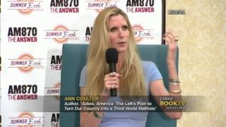 Ann Coulter illegal immigration is biggest threat to America wBen Shapiro Book TV CSPAN [upl. by Nomrej168]