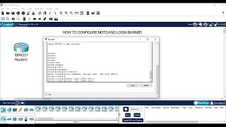 HOW TO CONFIGURE ROUTER MOTD MESSAGE OF TODAY BANNER  CNNA CCNP CCIE CISCO TRANING [upl. by Coshow]