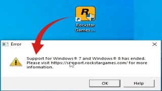 How to fix Error Support for Windows 7 and 8 has Ended in Rockstar Games Launcher [upl. by Nosbig]