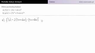 Pochodna funkcji złożonej  zadanie 2 [upl. by Nossyla]