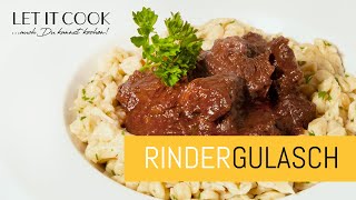 Zartes Rindergulasch mit hausgemachten Spätzle [upl. by Ayouqes]