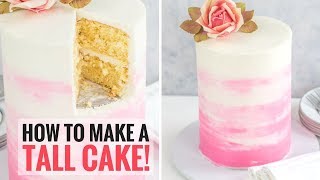 How to Make a Tall Cake Double Barrel Cake [upl. by Kati226]