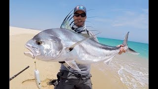 Crazy Roosterfish action with double hook up [upl. by Lrig]