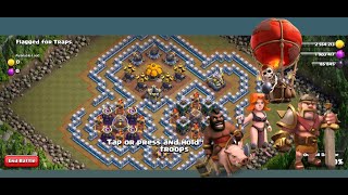 THREE STAR FLAGGED FOR TRAPS A SINGLE PLAYER CHALLENGE Clash of Clans [upl. by Attenyw]