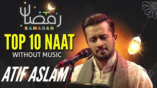 Top 10  Atif Aslam Naat  Urdu Lyrics  Ai Cover  Naat Sharif 2024 [upl. by Aihseuqram92]