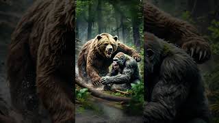 Gorilla vs Grizzly Bear [upl. by Sama308]