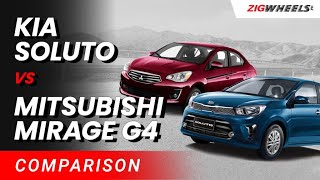 KIA Soluto vs Mitsubishi Mirage G4 [upl. by Lelith216]