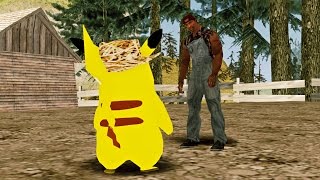 CJ Y PIKACHU SE MUDAN AL CAMPO  Gta San Andreas Loquendo [upl. by Fulvia314]