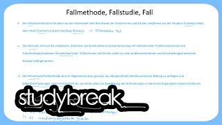 Fallmethode Fallstudie Fall  Kompetenzentwicklung [upl. by Ettezus]