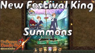 Crazy Lucky Festival King Summons  Seven Deadly Sins Grand Cross Deutsch [upl. by Revned]