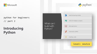 Introducing Python  Python for Beginners 2 of 44 [upl. by Lowson]