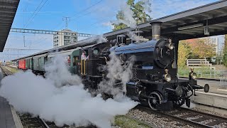 MThB Dampflok 3 mit einem Extrazug nach Romanshorn in Kreuzlingen TG [upl. by Benil]