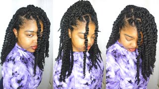 TWO STRAND TWISTS with extensions 💜 soft afro twists natural hair summer protective hairstyle [upl. by Alodee102]