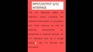 What is an Input Output Interface IGNOU TEE [upl. by Selfridge340]