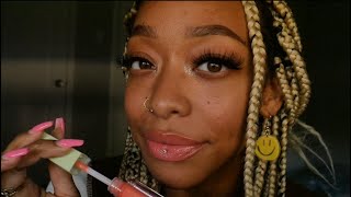 ASMR  Up Close Lipgloss Sounds  Mouth Sounds 🌸✨  for relaxation [upl. by Mosi]