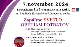 Večerný program Zapáľme SVETLO obetiam potratov [upl. by Enaled549]