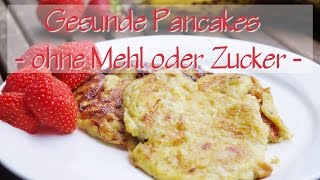 Low Carb Pancakes 2 Zutaten Banane  Ei OHNE MEHL ZUCKER [upl. by Eshelman956]