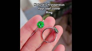 Naturally green with four leaf clover shape FY 🍀 calmdown ring natural chrysoprasuschristmas [upl. by Bronnie308]