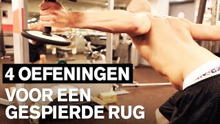 RUG WORKOUT 4 oefeningen voor een gespierde rug [upl. by Anaher]