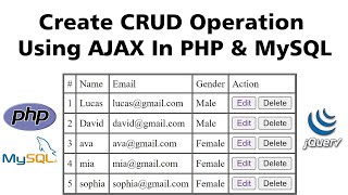 Create CRUD Operation Using AJAX In PHP amp MySQL  Insert Update Delete Using PHP jQuery AJAX [upl. by Miah]