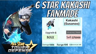 6 Star Kakashi in Roblox All Star Tower Defense Fanmade [upl. by Hakeber]