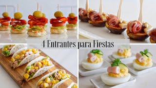 4 Entrantes y Canapés Fáciles para Fiestas  Ideas Rápidas y Deliciosas  DarixLAB [upl. by Ehtyaf]