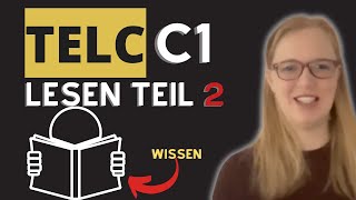 Telc C1 Lesen Teil 2  quotRichtig Zuordnen können durch selektives Verstehenquot [upl. by Lucky]