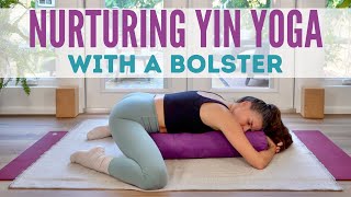 Yin Yoga With A Bolster  1Hr Nurturing amp Restorative Sequence [upl. by Ehr]