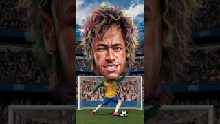 Neymars Crazy Colorful Hair ⚽ Messi vs Neymar 🫠 FootballChallenge shorts football messi [upl. by Christi]