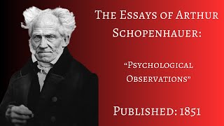 quotPsychological Observationsquot by Arthur Schopenhauer Audiobook [upl. by Tshombe]