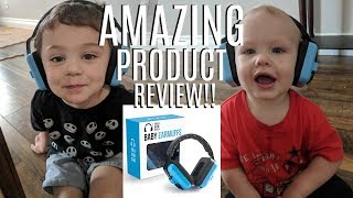 Pro For Sho Baby Earmuff Product Review  Protect your babys hearing [upl. by Ahsinid]