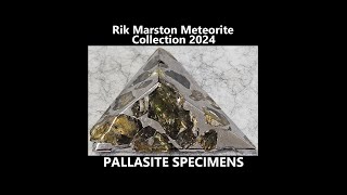 Meteorite Collection 2024 Pallasite Iron Stone Olivine Crystal Rik Marston [upl. by Eynaffit]