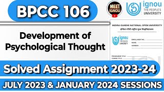 BPCC 106 Solved Assignment 202324  bpcc 106 solved assignment 2024  bpcc106 bpcc106ignou [upl. by Cappello902]