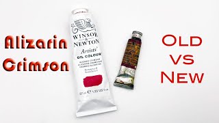 Winsor amp Newton Alizarin Crimson Oil Paint  Old vs New Comparison [upl. by Fatsug]