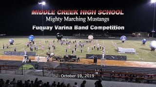 Middle Creek Marching Band Show at Fuquay Varina Competition  Oct 19 2019 [upl. by Nesyla]