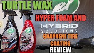 Turtle Wax HYPER FOAM Wheel and Tire Cleaner  Graphene Acrylic TIRE COATING  REVIEW [upl. by Nnoj]