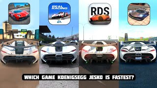 Koenigsegg Jesko Top Speed in Real Driving SchoolReal Racing 3Extreme Car DriUltimate Car Driving [upl. by Enos]