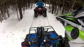 300 honda fourtrax and 300 suzuki king quad on the trial part 1 Mar 1113 [upl. by Mercado770]