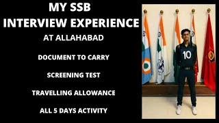 MY SSB INTERVIEW EXPERIENCE SSC TECH ALLAHABAD [upl. by Yebloc]