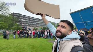 Opnieuw proPalestijns protest TU Delft [upl. by Odnam]