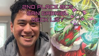 2ND PLACE PREMIUM GREDORA DECK LIST BCS SAN GABRIEL [upl. by Aitnecserc280]