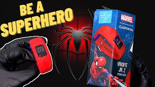 Garmin Vivofit JR 2 Spiderman Unboxing  Be A SUPERHERO [upl. by Iak]