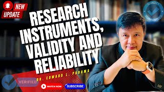 RESEARCH INSTRUMENTS VALIDITY AND RELIABILITY [upl. by Fin]