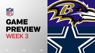 Baltimore Ravens vs Dallas Cowboys  2024 Week 3 Game Preview [upl. by Ynohta]